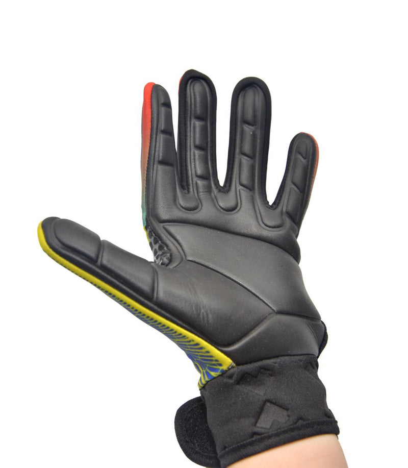 Load image into Gallery viewer, Cooper Kids Football Gloves - Black &amp; Yellow - Cooper Leisurewear
