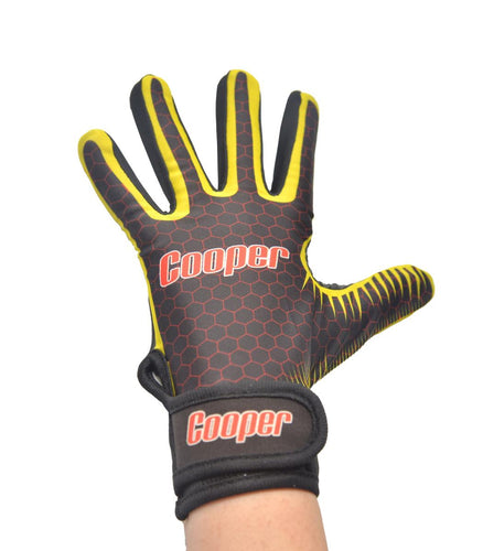 Cooper Kids Football Gloves - Black & Yellow - Cooper Leisurewear