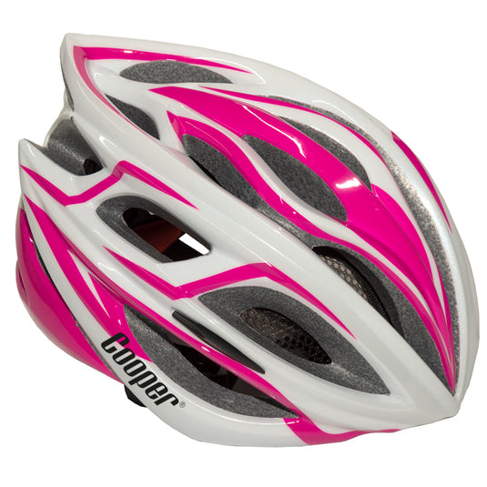 Cycling Helmet Pink White Cooper Leisurewear