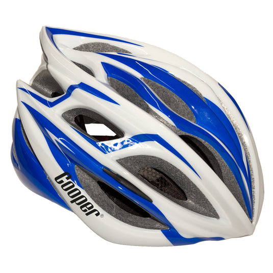 Cycling Helmet Blue/White - Cooper Leisurewear