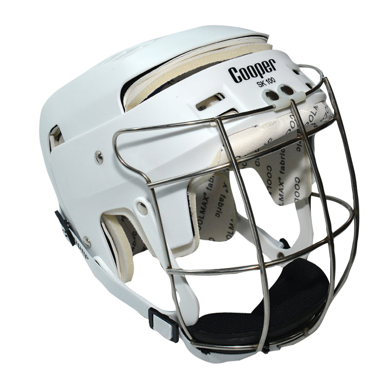 Load image into Gallery viewer, Junior SK100 White Hurling Helmet - Cooper Leisurewear
