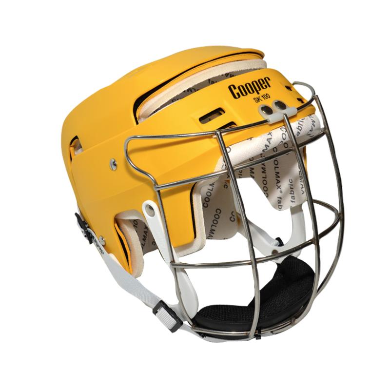 Load image into Gallery viewer, Junior SK100 Yellow Hurling Helmet - Cooper Leisurewear
